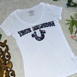 True Religion T-shirt White with Camo